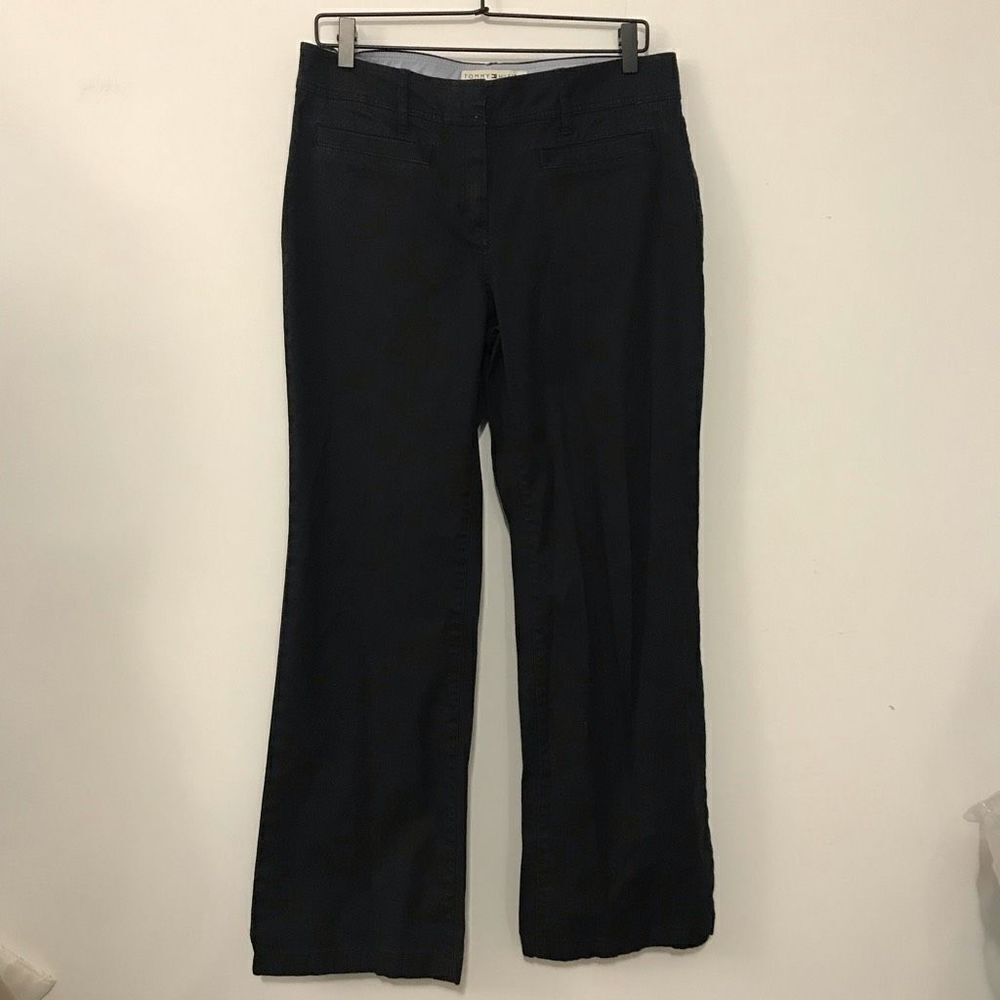 Tommy Hilfiger Black Wide Leg Pants size 8 relaxed trousers